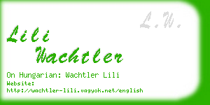 lili wachtler business card